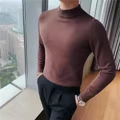 老款继续做MZ11-特P45半高领毛衣男士秋冬新款韩版修身针织衫中领,男装针织衫/毛衣,电商B333