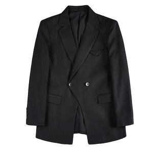 XF1053-P155 白色西装外套男士双排扣 格子西服 商务休闲西装图片