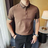 PL3609-P48男士夏季新款休闲短袖polo衫时尚百搭修身翻领T恤，男装T恤，电商B333