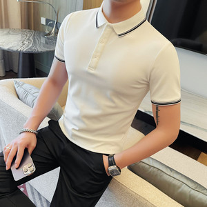 PL3603-P48 短袖POLO衫男士体恤 六边形蜂窝透气网眼 抗皱不变形图片