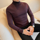 2099-P58高领毛衣男冬季新款修身无痕无缝针织衫打底衫翻领毛衣，男装T恤，电商B333