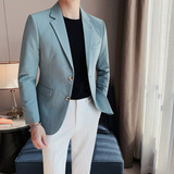 XZ502-P155单排扣西装外套男士商务免烫便服修身休闲纯色西服，男装西服套装，电商B333