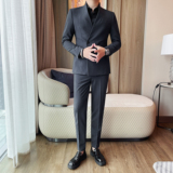 TZ1081-P230青果领绅士西服套装男士商务休闲修身双排扣西装外套，男装西服，电商B333
