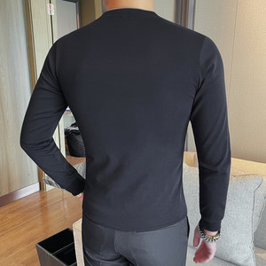 T1116-P45 男士长袖T恤新款V领修身弹力打底衫图片
