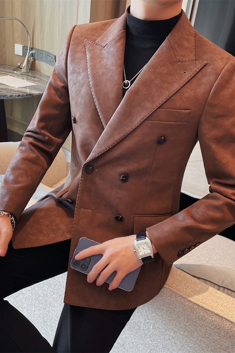 XF6125-P225西装外套男士西服上衣修身秋冬季帅气商务休闲西装,男装西服套装,电商B333