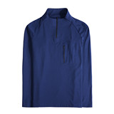 T555-P78鲨鱼皮半高领高弹立领体恤男士秋冬新款拉链插肩袖T恤，男装Polo衫，电商B333