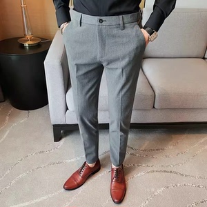 老款继续做K198-P70   男士西裤秋冬长裤子 商务正装修身小脚裤图片