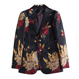 XF1077-P155男士西服外套时尚潮流刺绣西装外套西服上衣，男装西服，电商B333
