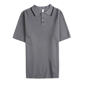 1231-P55 79 针织短袖POLO衫男士夏季新款修身百搭翻领体恤图片