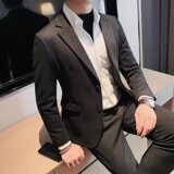 老款继续做23533-P155西装外套秋冬季新款修身纯色单排扣西服，男装西服套装，电商B333