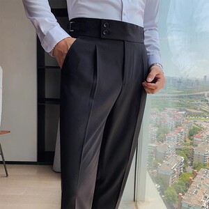 老款继续做XK02-P78男士英伦商务休闲修身纯色西裤 百搭长裤子图片
