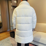 M23062-P223冬季长款纯色加厚立领保暖棉服拉链款棉衣，男装棉衣，电商B333