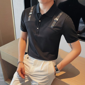 PL18-P78 男士短袖polo衫夏季修身潮流休闲半袖翻领t恤图片