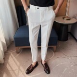 老款继续做JF11-P78-男士夏季薄款九分裤英伦休闲西裤纯色百搭小，男装西裤，电商B333