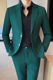 TZ517-P210华夫格西装两件套男士秋冬长裤休闲套装西服套装，男装西服套装，电商B333