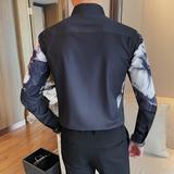 9212-P78定位印衬衣男士秋冬新款长袖印花时尚潮流衬衣，男装衬衫，电商B333