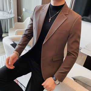 23596-P155 两粒单排扣西装外套男士秋冬新款 后中开叉西服图片