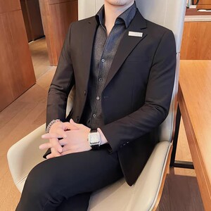 老款继续做23575-P155西装外套男士单件西服上衣修身潮流帅气休闲图片