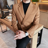 23526-P175西装外套男士秋冬新款单排扣西服纯色商务休闲百搭单，男装西服套装，电商B333