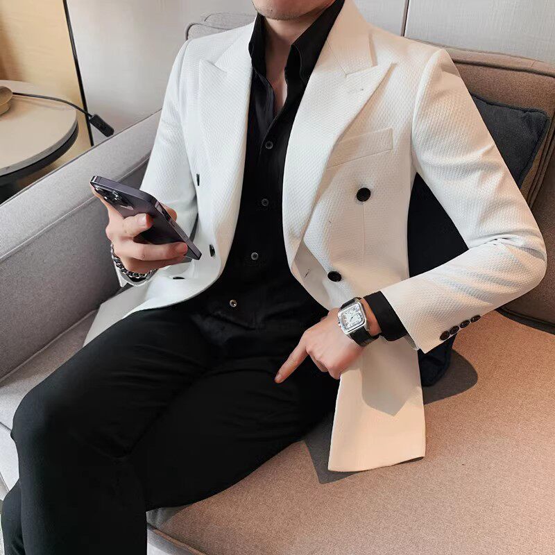 老款继续做XZ6091-P208西装外套男士西服礼服休闲修身双排扣西装,男装西服套装,电商B333