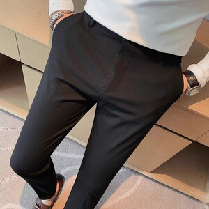 老款继续做 K198 P70   男士西裤秋冬长裤子 商务正装修身小脚裤图片