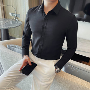 CS2069-P58 免烫白寸衣正装寸衫长袖纯色百搭衬衫男图片