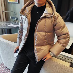 M23072-P288连帽羽绒外套冬季户外保暖潮牌男士羽绒服,豆沙绿的短外套怎么搭配图片