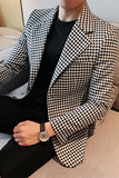 XF05-P155青年商务免烫长袖修身春季格子西服西装休闲便服单排扣2，男装西服套装，电商B333