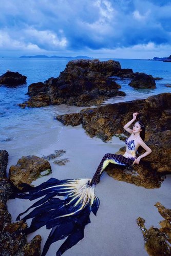 芸儿yuner美人鱼女孩儿童游泳衣