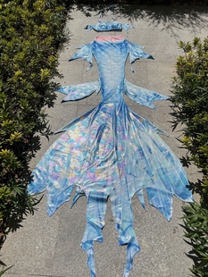 芸儿yuner美人鱼尾巴泳衣海洋馆拍摄表演鱼皮唯美蜻蜓量身定制