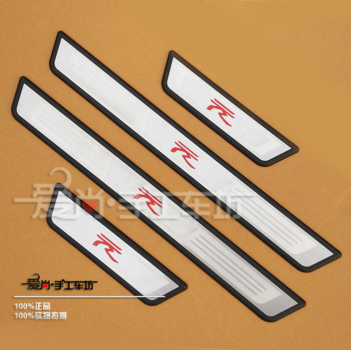 比亚迪元改装专用原厂精刻红标门槛条保护亮贴迎宾踏板防刮擦银条