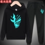 Ghost Dance Death Quần áo Hip Hop Street Dance Sweater Áo khoác nam Xu hướng mùa thu Sinh viên Thể thao Loose Trùm đầu - Thể thao lông cừu / jumper áo sweater mlb