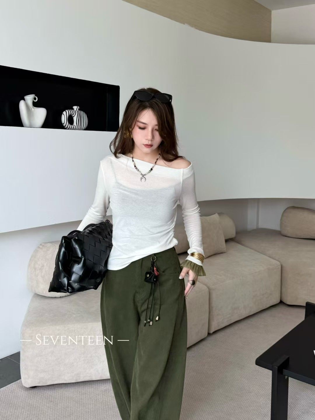 深圳南油潮牌sseven.t25秋冬新款女士长袖T恤韩版打底衫欧货时尚
