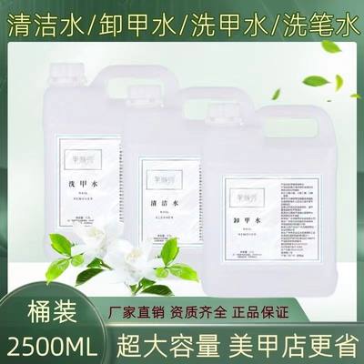 美甲店专用2500ml大瓶洗甲水清洁水卸甲水洗笔水快干清洁剂不伤手