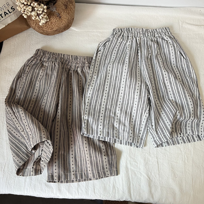 轻薄~ 花纹阔腿裤~ 2025夏季韩版儿童宽松灯笼裤男女七分裤子,童装/婴儿装/亲子装,裤子,淘宝优惠券,粉丝福利购,淘宝优惠卷