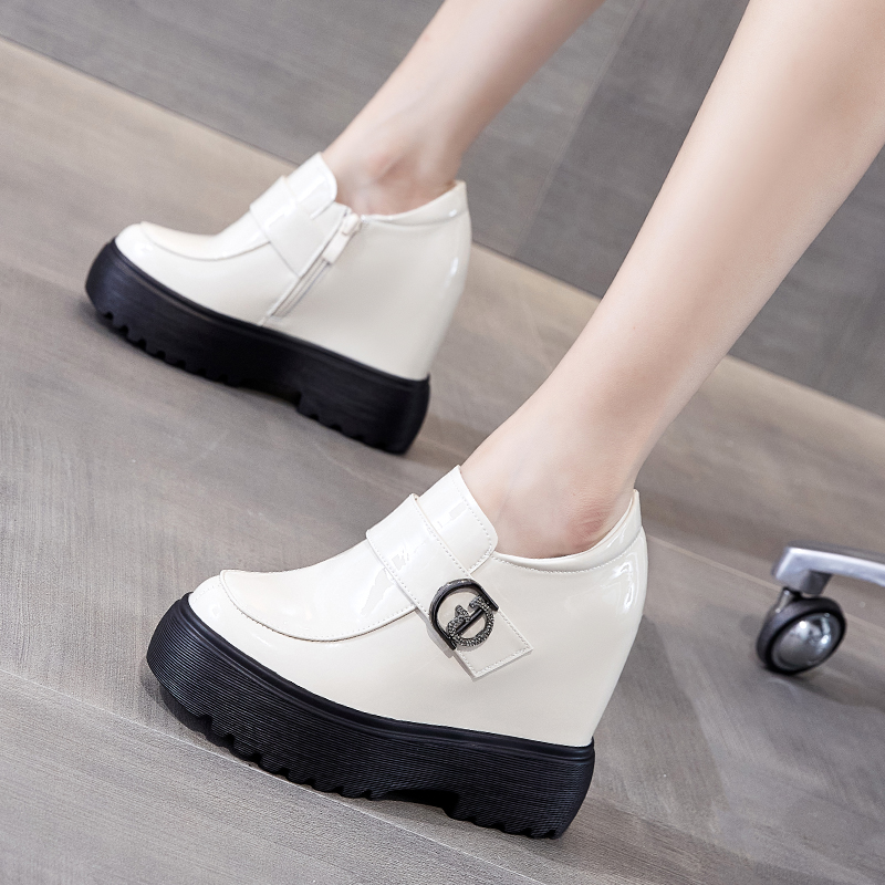 12cm内增高女鞋单鞋乐福鞋