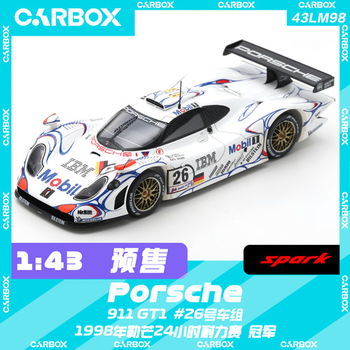 [CarBox]Spark 1:43 保时捷911 GT1 1998WEC勒芒24小时耐力赛26号
