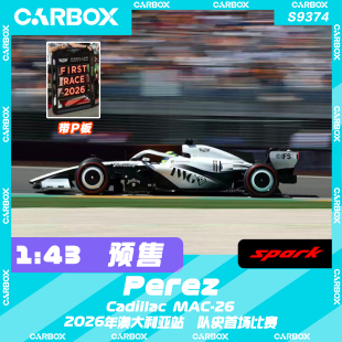 [CarBox] F1赛车 Spark 1:43 佩雷兹2026澳大利亚 凯迪拉克MAC-26