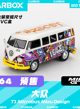 [CarBox] MINIGT 1:64 大众T1 Microbus Mizu Design #1191