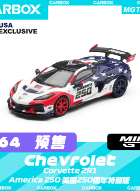 [CarBox] MINIGT 1:64 科尔维特ZR1 America 250 美国特别版#1302
