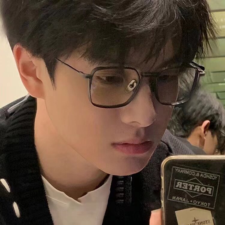 54口超轻纯钛近视眼镜男款可配度数大脸眼睛框镜架女防蓝光变色男