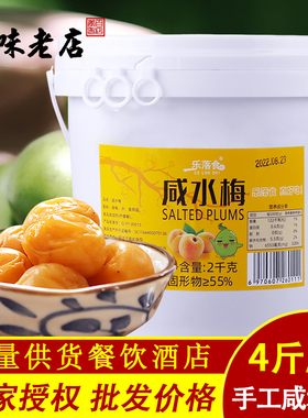 潮汕特产咸水梅腌制咸酸梅4斤瓶装青梅子咸话梅酸湿梅青竹梅包邮