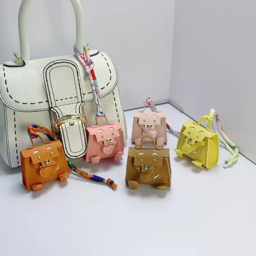 Кожаная маленькая кукла, наушники, сумка для техники, кошелек, монеты, небольшая сумка, подвеска, воловья кожа