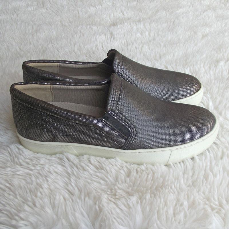 外贸原单真皮一脚蹬平底休闲板鞋