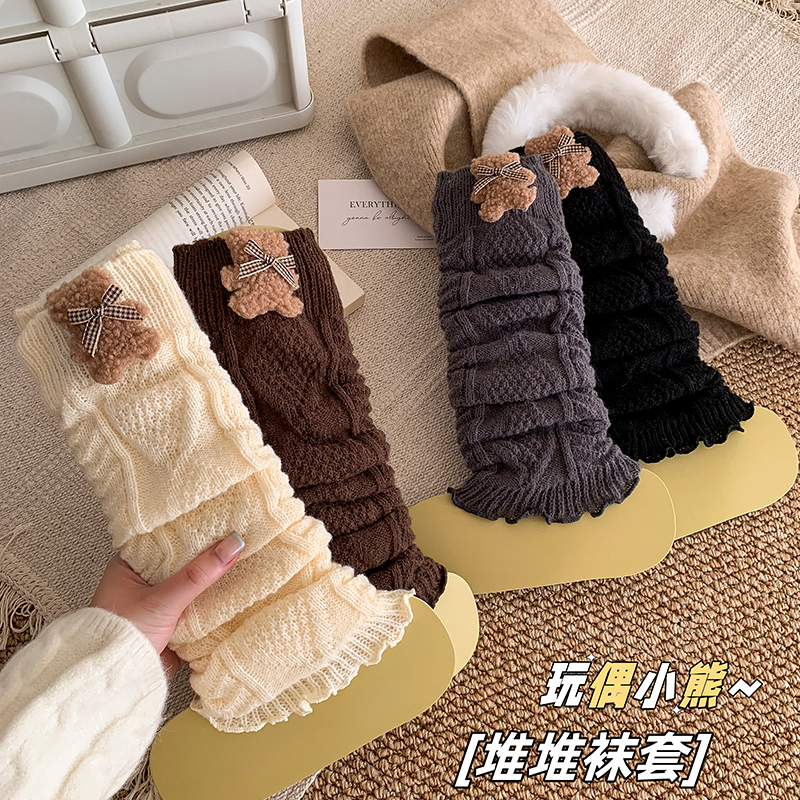 韩系饰品外穿堆堆袜套女生网红风