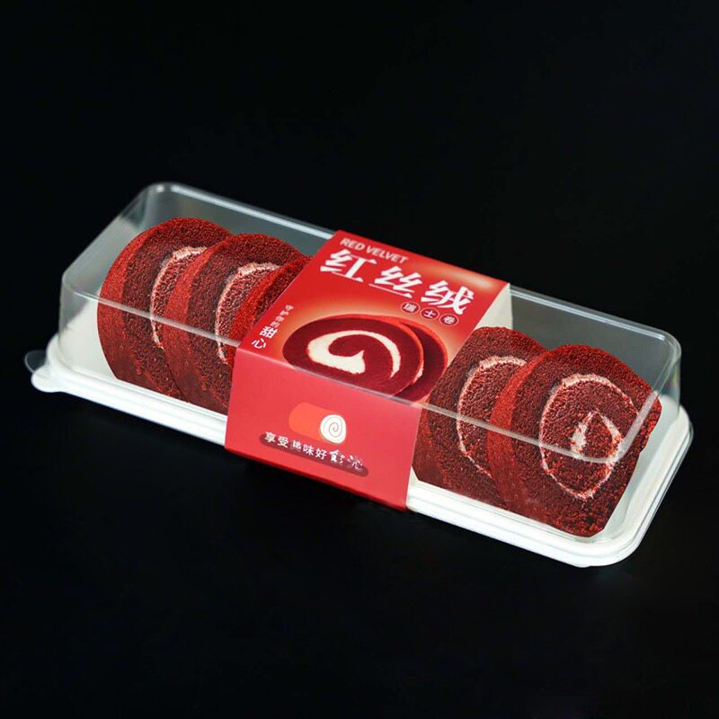 切块蛋糕卷西点盒红丝绒巧克力瑞士卷烘焙包装盒乳酸菌抱抱盒子