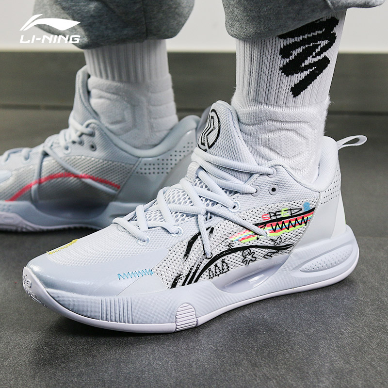 李宁春新款闪击8圣诞篮球鞋低帮支撑回弹运动鞋鞋ABPS003/ABAR071