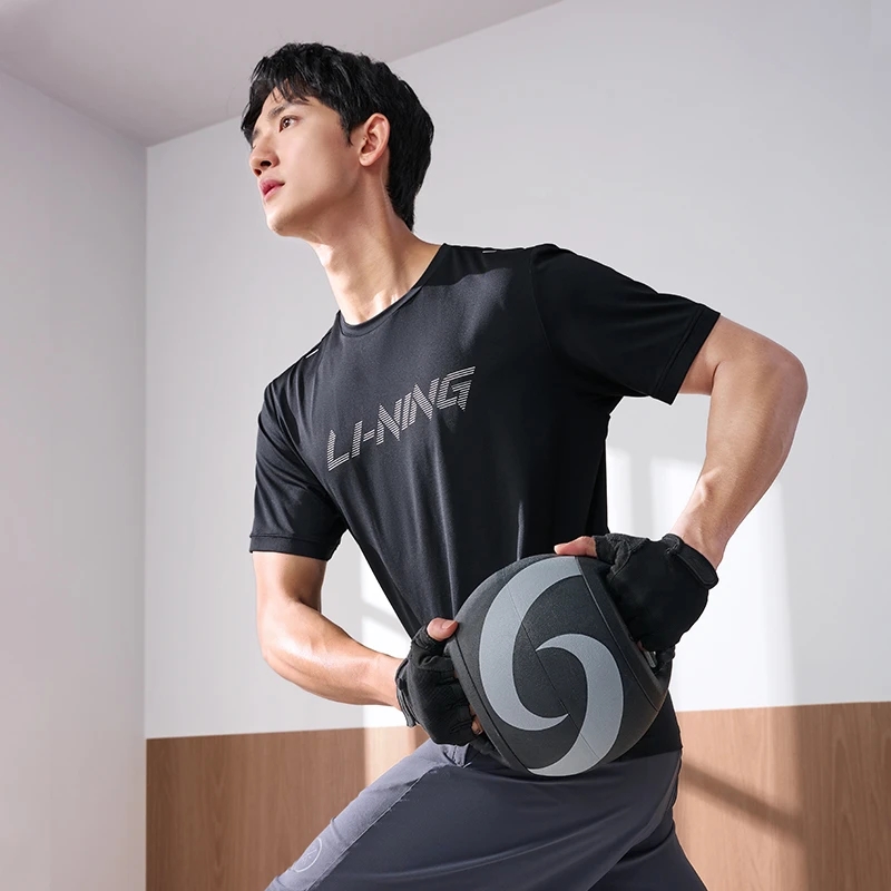 李宁男女T恤速干短袖情侣针织运动套头衫ATST585/AHSSB17/AHSR367