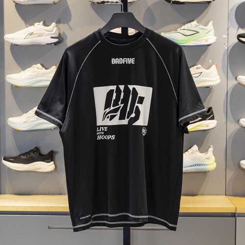 李宁短袖男子冰感舒适短袖T恤