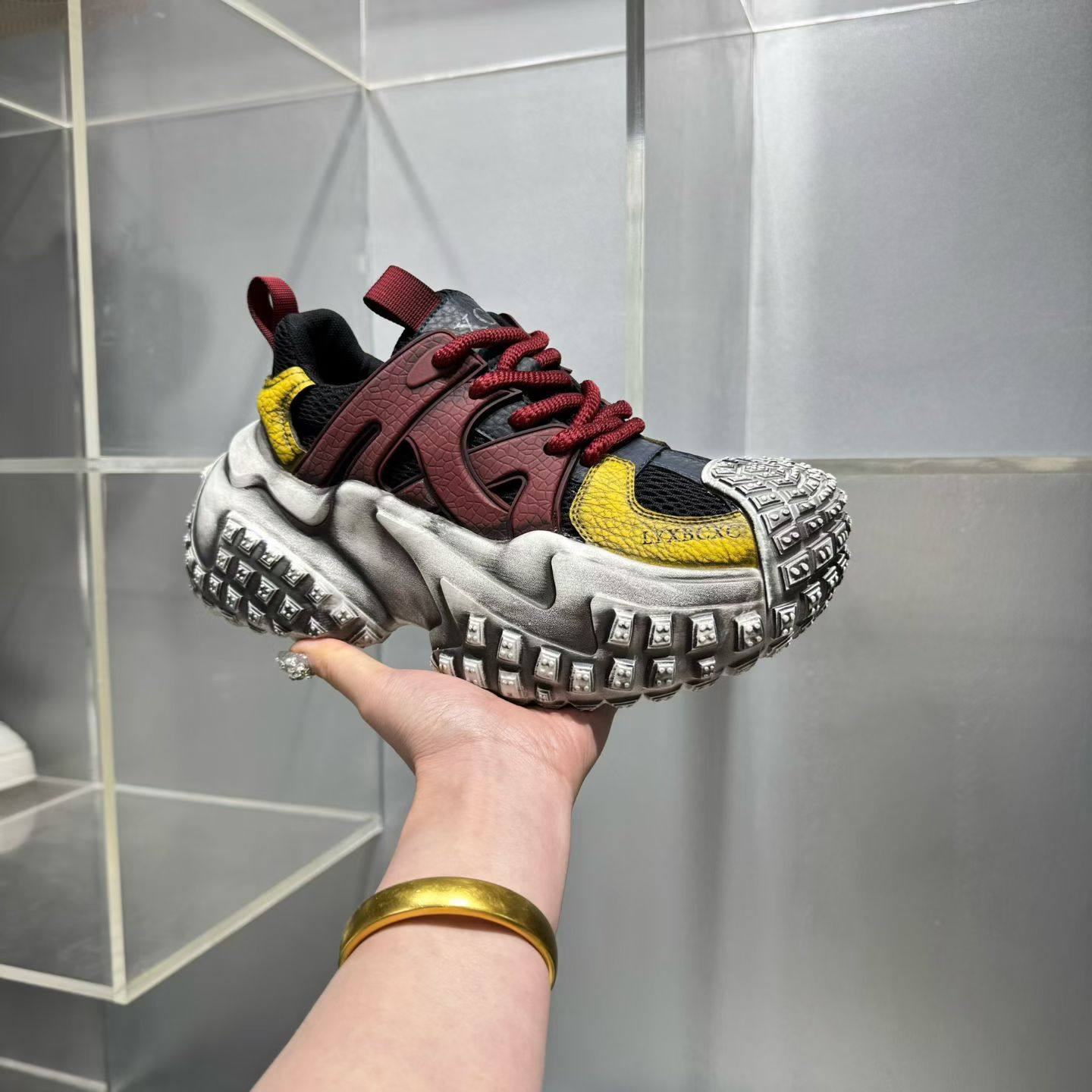 潮牌原创潮牌男鞋春季新款休闲运动百搭厚底增高6CM男士老爹鞋子,流行男鞋,高帮鞋,淘宝优惠券,粉丝福利购,淘宝优惠卷